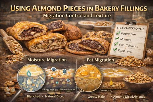 Using Almond Pieces in Bakery Fillings: Migration Control and Texture - Almond Industrial Applications — Atlas Nut Supply