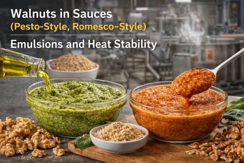 Walnuts in Sauces (Pesto-Style, Romesco-Style): Emulsions and Heat Stability - Walnut Industrial Applications — Atlas Nut Supply