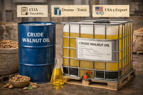 Bulk Crude walnut oil supplier — Atlas Nut Supply