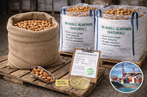 Bulk In-shell almonds (natural) for wholesale supply — Atlas Nut Supply