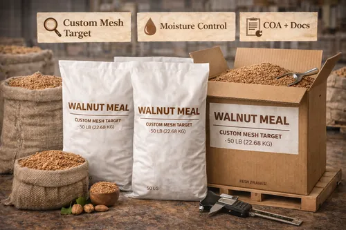 Bulk Walnut meal supplier — Atlas Nut Supply